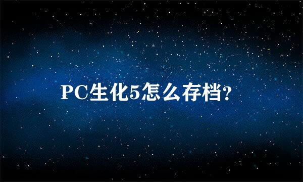 PC生化5怎么存档？