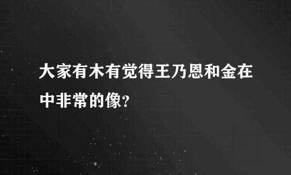 大家有木有觉得王乃恩和金在中非常的像？