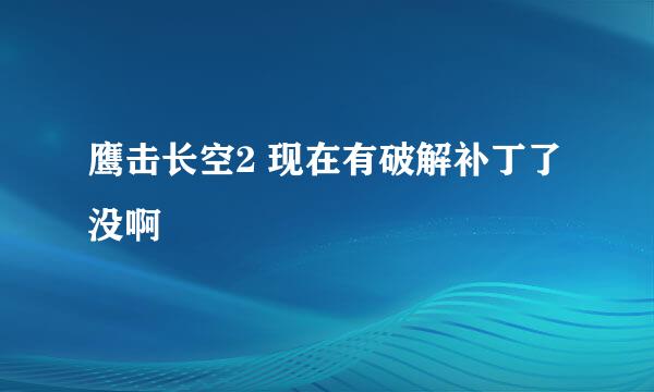 鹰击长空2 现在有破解补丁了没啊