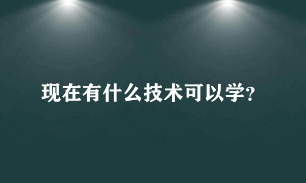 现在有什么技术可以学？