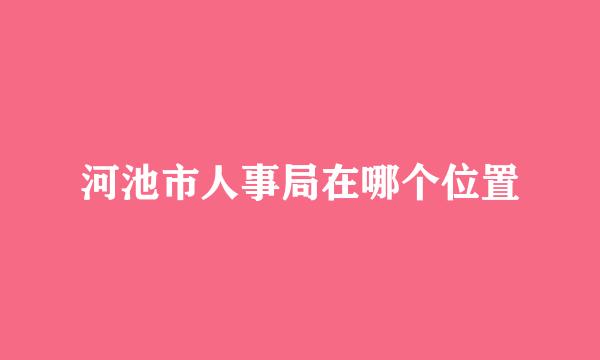 河池市人事局在哪个位置