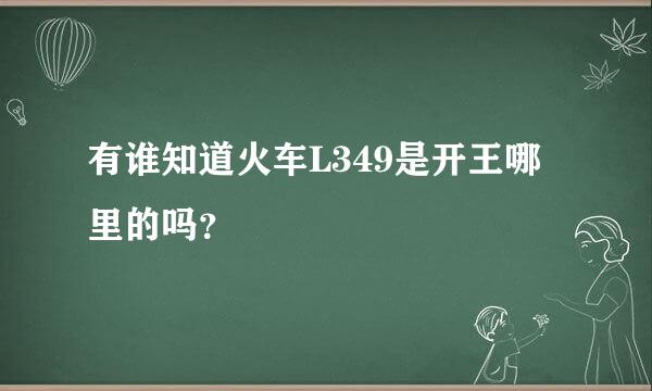 有谁知道火车L349是开王哪里的吗？