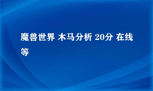 魔兽世界 木马分析 20分 在线等