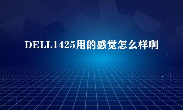 DELL1425用的感觉怎么样啊