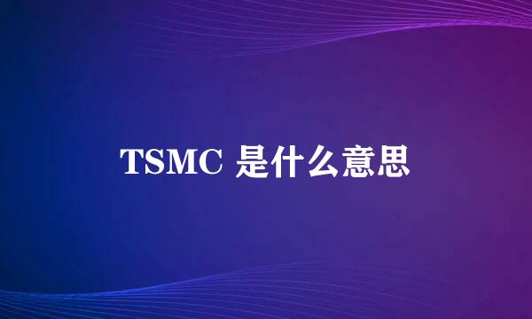 TSMC 是什么意思