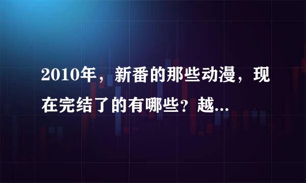 2010年，新番的那些动漫，现在完结了的有哪些？越详细越好！