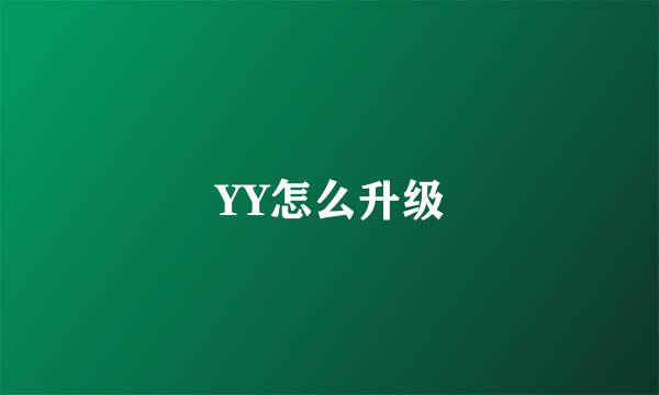 YY怎么升级