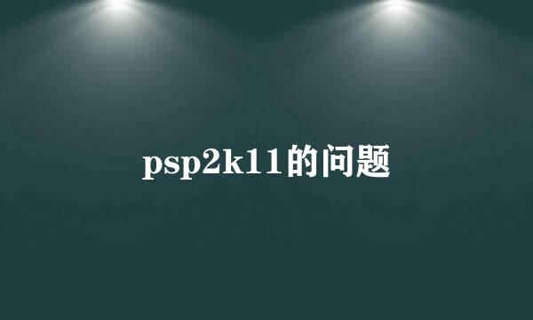 psp2k11的问题