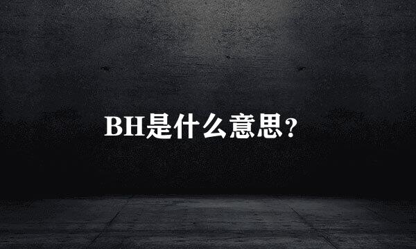 BH是什么意思？