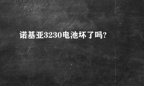 诺基亚3230电池坏了吗?