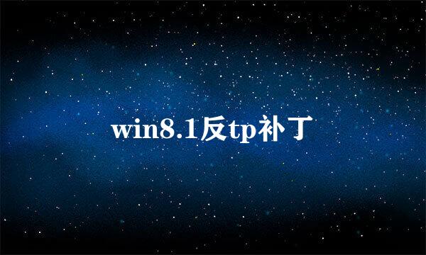 win8.1反tp补丁