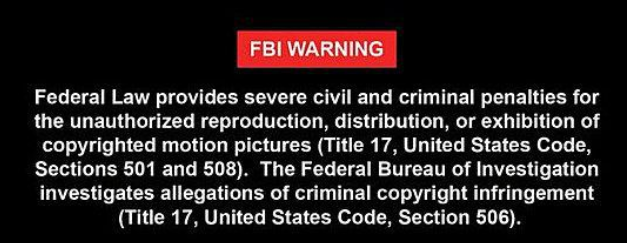 fbi warning的意思是什么？