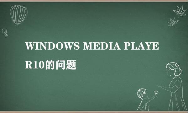 WINDOWS MEDIA PLAYER10的问题