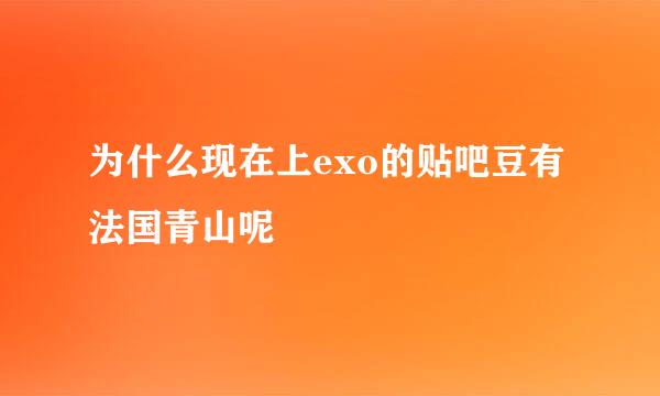 为什么现在上exo的贴吧豆有法国青山呢