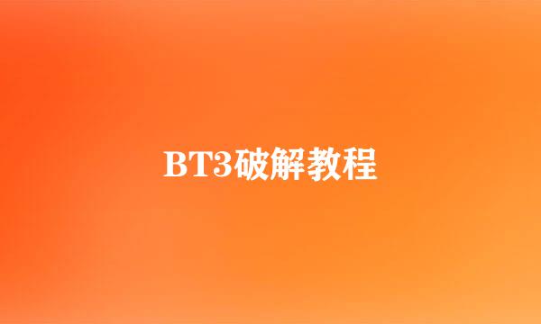 BT3破解教程