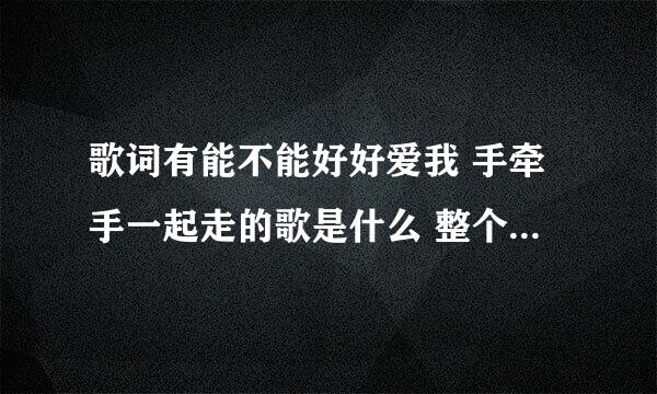 歌词有能不能好好爱我 手牵手一起走的歌是什么 整个歌词是什么