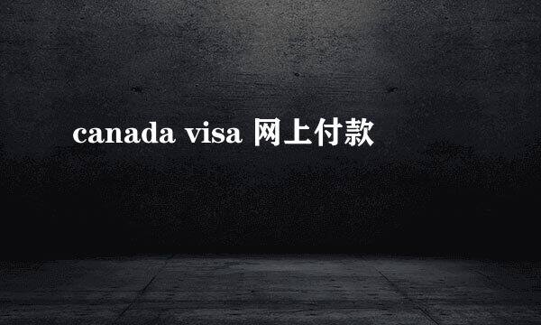 canada visa 网上付款