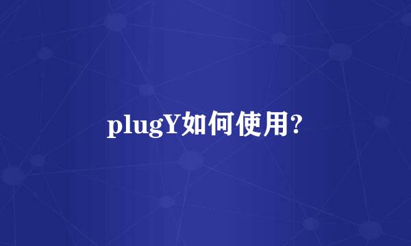 plugY如何使用?
