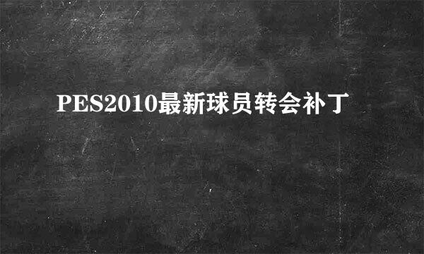 PES2010最新球员转会补丁