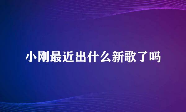 小刚最近出什么新歌了吗