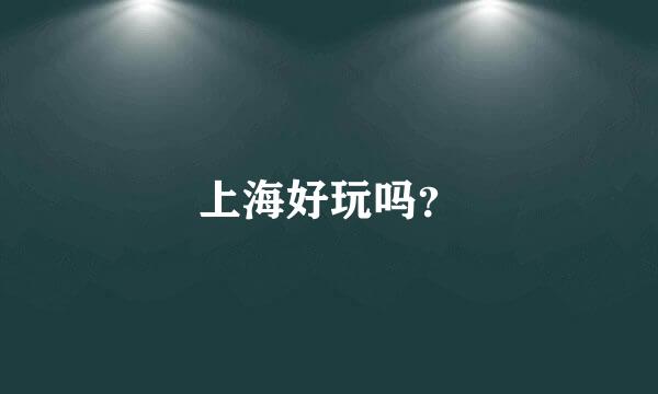 上海好玩吗？