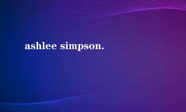 ashlee simpson.