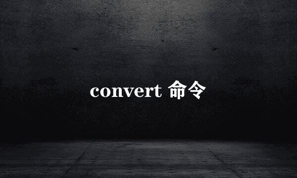 convert 命令