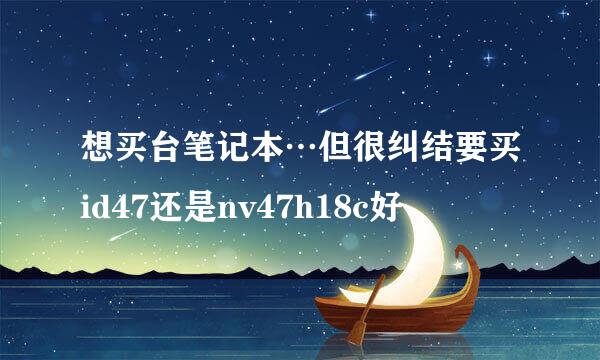 想买台笔记本…但很纠结要买id47还是nv47h18c好