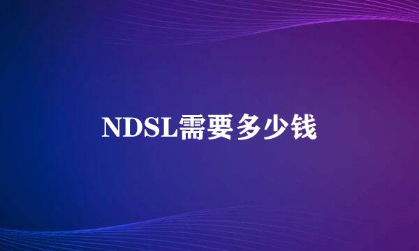 NDSL需要多少钱