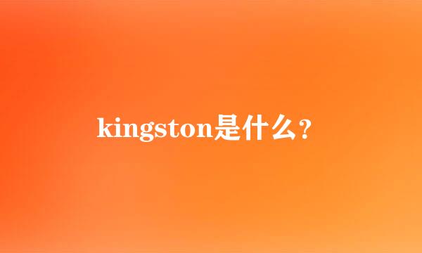 kingston是什么？