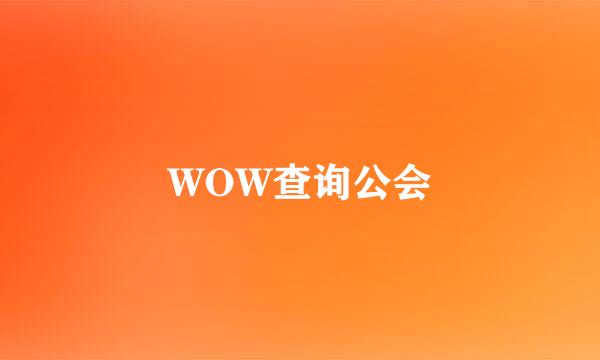 WOW查询公会