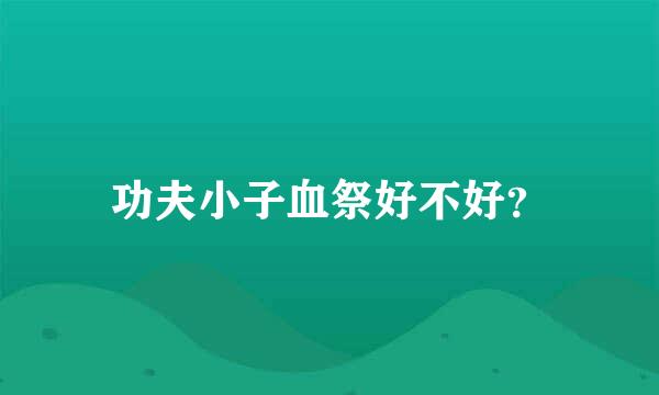 功夫小子血祭好不好？