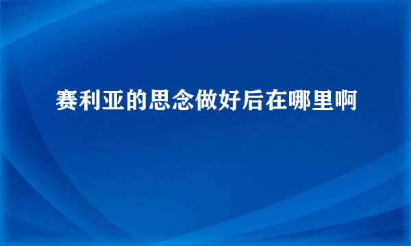 赛利亚的思念做好后在哪里啊