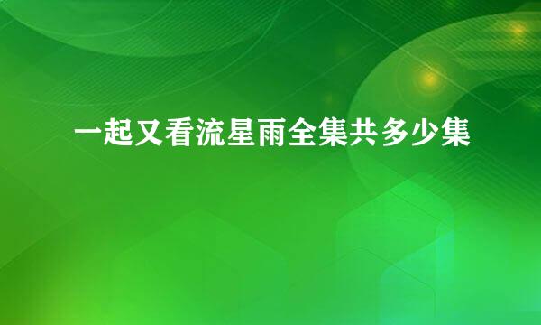 一起又看流星雨全集共多少集