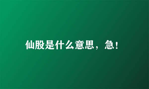 仙股是什么意思，急！