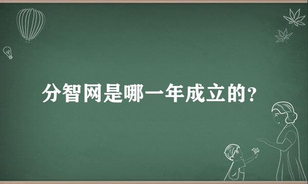 分智网是哪一年成立的？