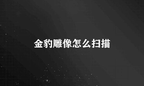 金豹雕像怎么扫描