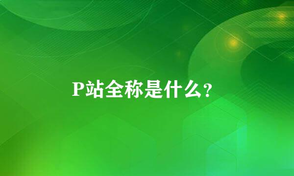 P站全称是什么？