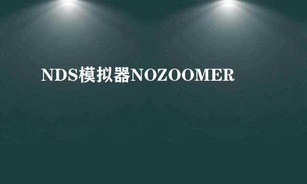 NDS模拟器NOZOOMER