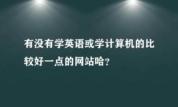 有没有学英语或学计算机的比较好一点的网站哈？