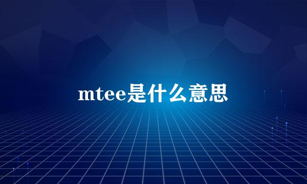 mtee是什么意思