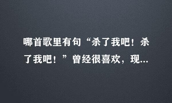 哪首歌里有句“杀了我吧！杀了我吧！”曾经很喜欢，现在想再听，可是忘了歌曲名？各位帮忙下，谢谢。求大