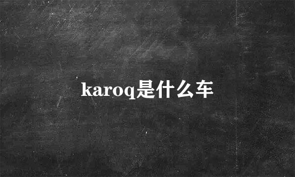 karoq是什么车