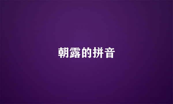 朝露的拼音