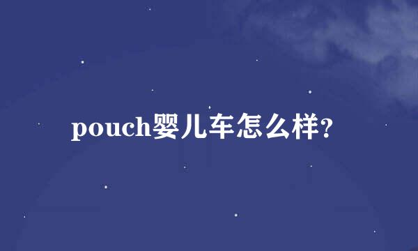 pouch婴儿车怎么样？