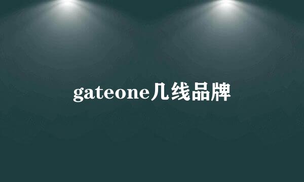 gateone几线品牌