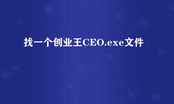 找一个创业王CEO.exe文件