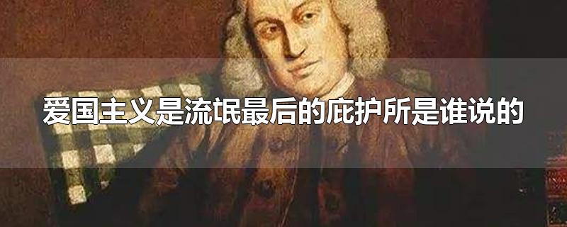 爱国主义是流氓最后的庇护所是谁说的