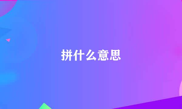 拼什么意思