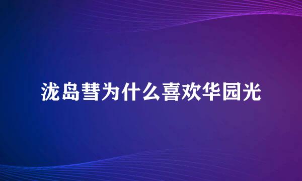 泷岛彗为什么喜欢华园光